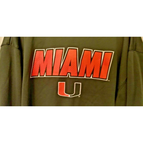 University of Miami Hoodie Sweatshirt Green Logo Russell XL(48) U of M - Picture 3 of 5